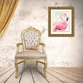 thumbnail image 3 of Parker, Jennifer Paxton 26x32 Gold Ornate Wood Framed with Double Matting Museum Art Print Titled - Pastel Flamingo II, 3 of 4