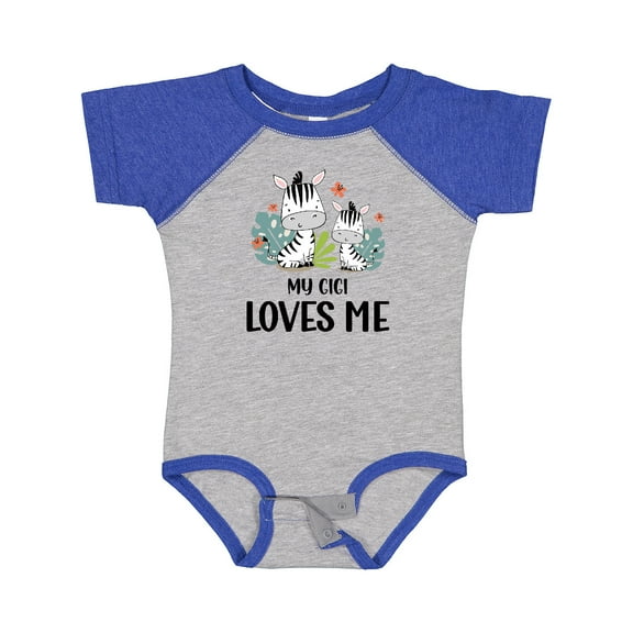 Inktastic Zebra My Gigi Loves Me Boys or Girls Baby Bodysuit
