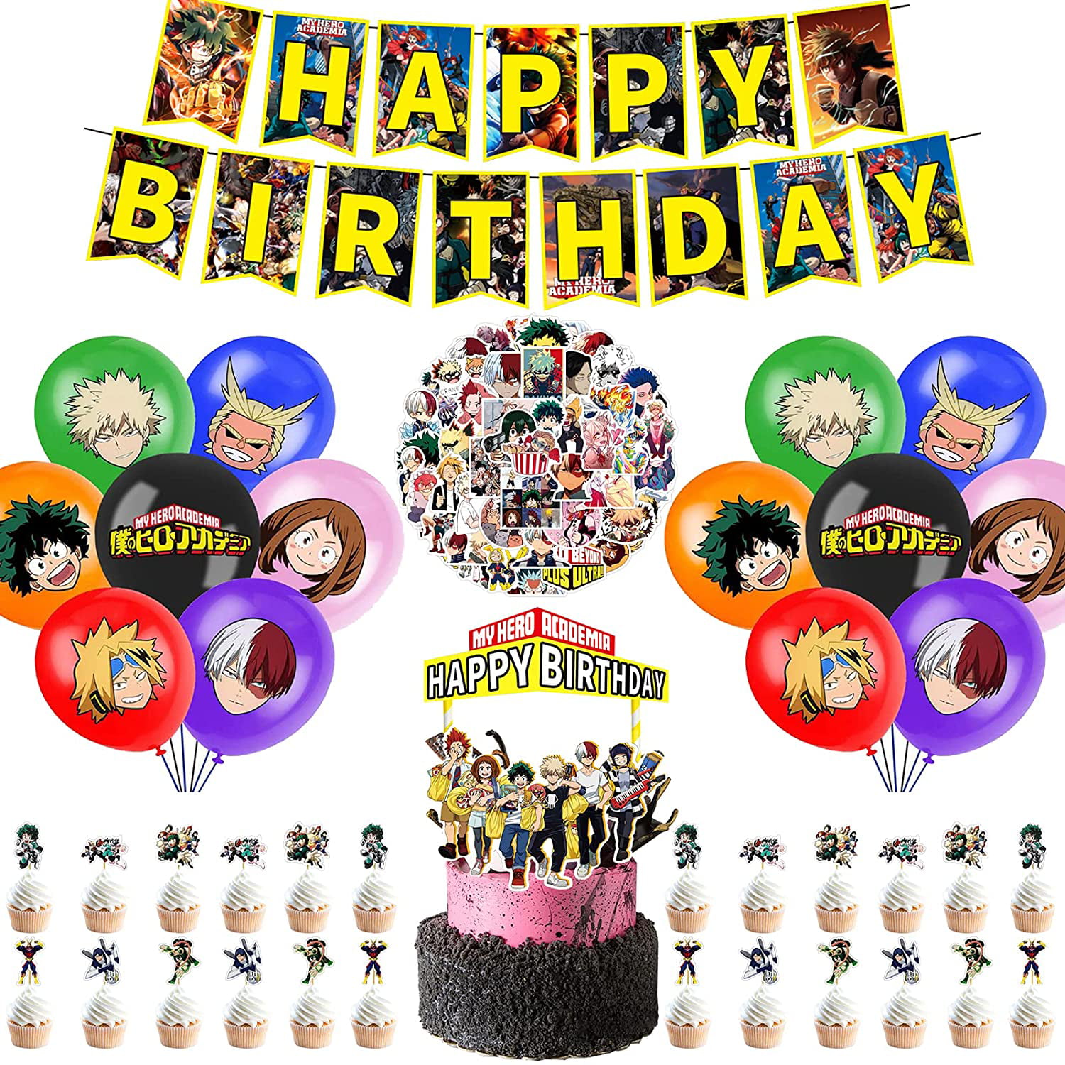 Zyozi 37 Pcs Kids Birthday Party Decorations SetAnime Dragon Ball Z Party  Decorations Banners