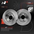 thumbnail image 5 of A-Premium 10.89 inch (276.6mm) Front Vented Disc Brake Rotors and Ceramic Pads Kit Compatible with Select Nissan, Mercury Models - Quest 1993-2002, Villager 1993-2002, 6-PC Set, 5 of 8