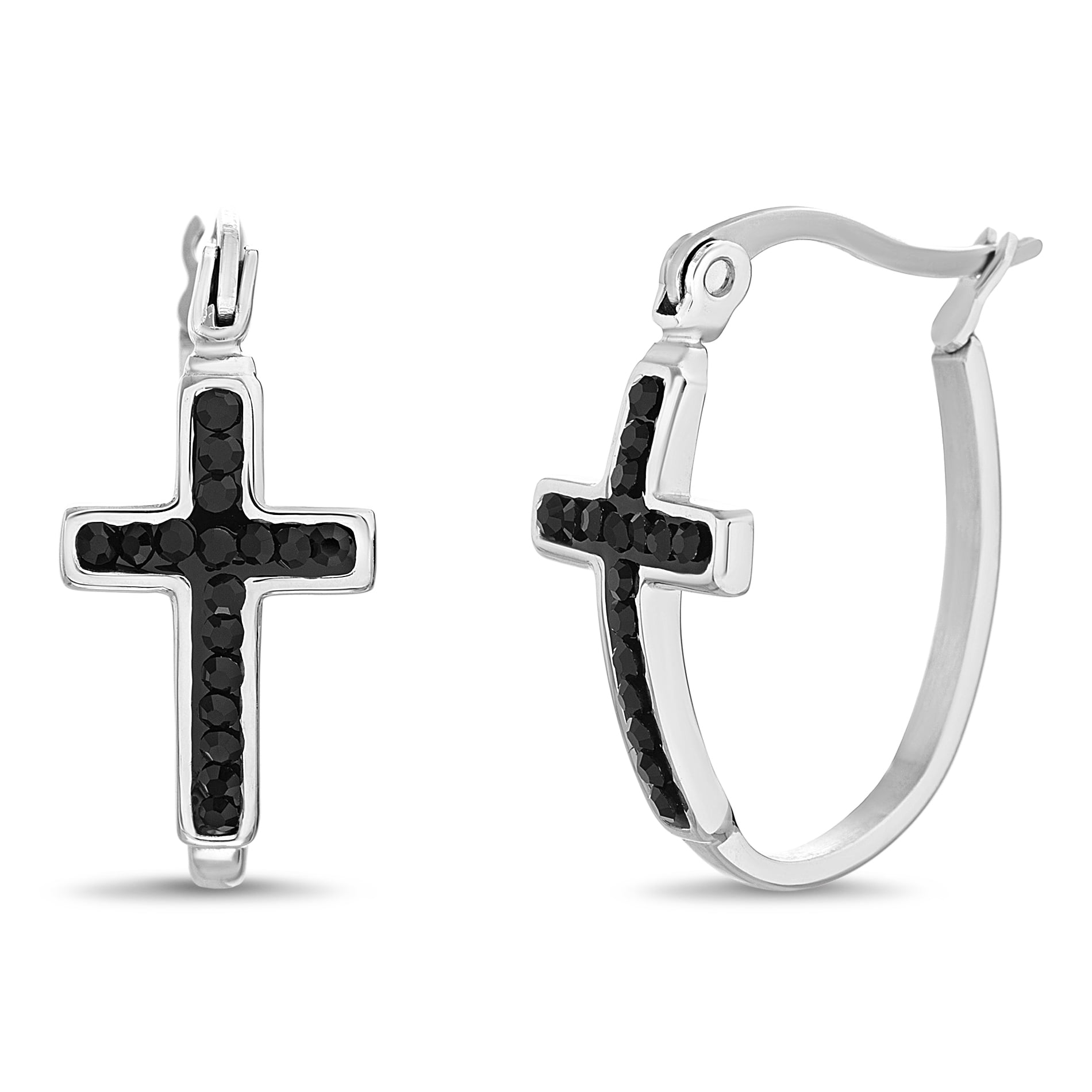 Details about   Faith Cross Charm Ring in 14K YG & Platinum Over Sterling Silver