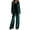 Green, variant on Women Velour Sweatsuits Sets Lounge Set 2 Piece Sweatsuit Crew Neck Sweatshirt and Sweatpant Velvet Jogging Suit Wine