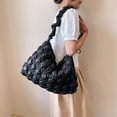 thumbnail image 4 of Quilted Padded Crossbody Bag for Women Puffer Ruched Handbag Trendy Bubbles Cloud Tote Shoulder Bag Female Pleated Messenger Bag, 4 of 5