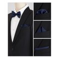 thumbnail image 5 of INSPIRE CHIC Men's Pre-Tied Bow Tie with Matching Pocket Squares Sets for Business Causal Navy Blue One Size, 5 of 5