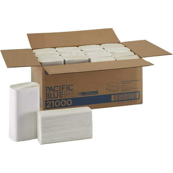 Pacific Blue Select Multifold Premium 2-Ply Paper Towels 16 Packs Per Case