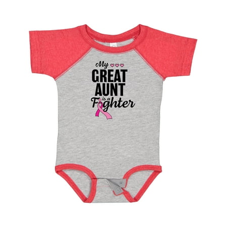 

Inktastic Breast Cancer Awareness My Great Aunt is a Fighter Boys or Girls Baby Bodysuit