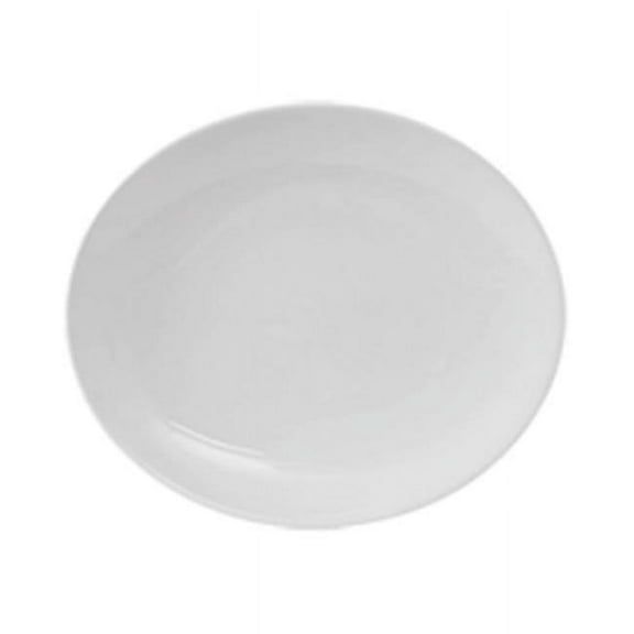 Tuxton VPH-130 Vitrified China Platter Porcelain White - 13.25 x 11.25 in. - 1 Dozen