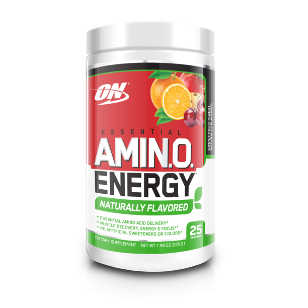 Optimum Nutrition Amino Energy Naturally Flavored Pre Workout + Essential Amino Acids, Fruit