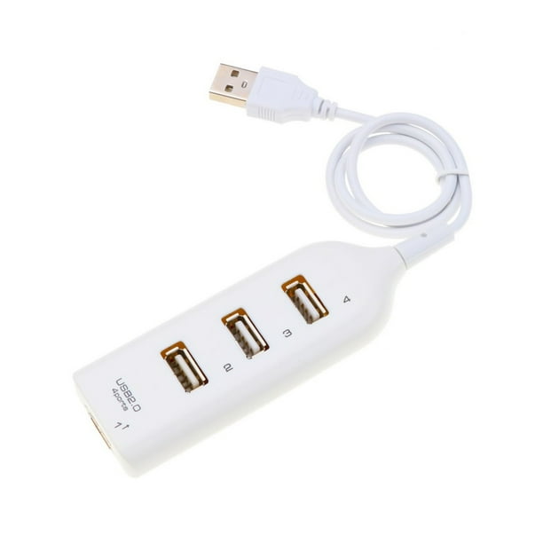 Hub USB de 4 puertos Divisor USB 2.0/1.1 portátil de 1 metro compatible con carga