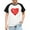 A189 Black, variant on Xdegoge Soft Cotton Kids Raglan T-Shirt for Valentine's Day – Unisex Short Sleeve Tee Heart Pattern Toddler Girl Graphic Tees