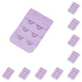 thumbnail image 2 of sweethay Correa de extensión Sujetador Extensor Hebilla 2 Gancho Transpirable Mujeres íntimas Botones coloridos Banda trasera 3 filas púrpura morado claro 10Conjunto, 2 of 6