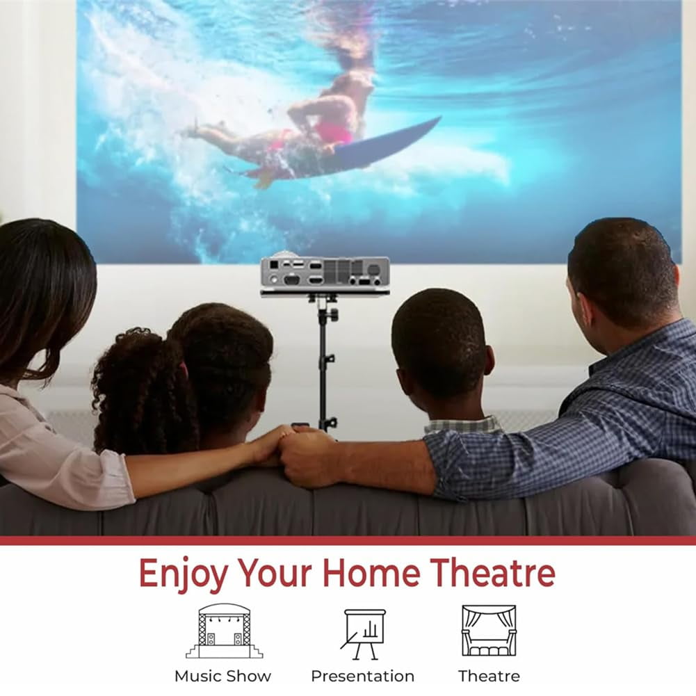 Luku Portable Projector Stand with Wheels – Heavy-Duty 20LB Tripod for Laptops, Tablets & Outdoor Movies, 3-Height Adjustable (26"-63")