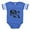 Royal Blue, variant on CafePress - Gothic Skull Initial R - Cute Infant Baby Football Bodysuit