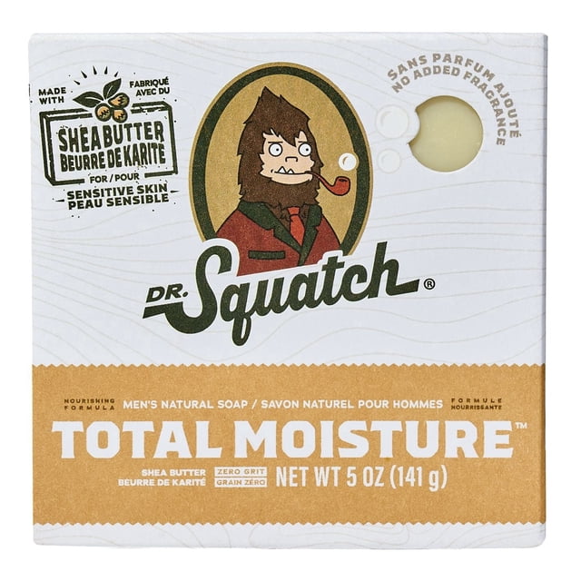 Dr Squatch Total Moisture Unscented Shea Butter 5oz Bar Soap