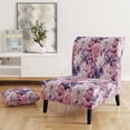 thumbnail image 2 of Designart "Purple Springtime Bloom III" Chaise d'Appoint Florale Rose - Fauteuil de Cottage pour Salon, 2 of 7