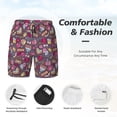 thumbnail image 2 of Kdxio Doodles Wedding Print Men's Swim Trunks with Compression Liner 7 Inch Inseam Quick Dry Swim Shorts, 2 of 5
