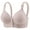 Light Gray, variant on Women's Solid Color Lace Pattern Front Buckle Non Underwire Tank Top Bra Scrappy Bra