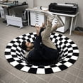 thumbnail image 3 of 3D Vortex Illusion Rug, 3 of 7