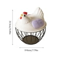 thumbnail image 2 of Funny Egg Basket With Creative Lid,Egg Collection Baskes for Gathering Fresh Eggs,Farmhouse Style Egg Storage Basket Container For Kitchen,Pantry,Countertop, 2 of 6