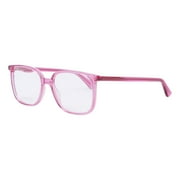 Gucci GG0260O-005 Rectangular Fuchsia Frame Transparent Clear Lens Eyeglasses