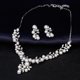 thumbnail image 2 of RO Accesorios de fotografía de boda, conjunto de novia de diamantes de imitación de perlas a la moda y atmosférica, collar, pendientes, conjunto de dos piezas, 1 pieza, 2 of 4