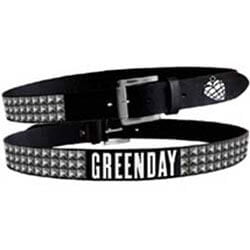 Green Day Logo Studded Belt (M (32-34))