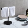 thumbnail image 3 of Orlif Hand Towel Holder Stand T-Shape Towel Rack for Bathroom Vanity Countertop, Black Finish, 13", 3 of 5
