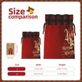 Cauagu Happy New Year 2025 Print Christmas Linen Gift Bag,Christmas