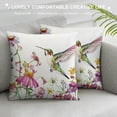 thumbnail image 3 of PHYHOO  Spring Floral Birds Throw Pillow Covers Hummingbird Flowers Decorative Pillows for Couch Sofa Garden Patio Decor, 3 of 5