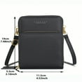 thumbnail image 3 of JUNWELL 1pc Women‘s Large Capacity Zipper Phone Wallet  Fashionable Casual Three-Layer Touchable Clear Screen Window Mobile Phone Bag With Multi-Functional Crossbody Strap  Ideal Gift For, 3 of 7