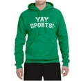 thumbnail image 2 of Wild Bobby YAY SPORTS! Sports Unisex Graphic Hoodie Sweatshirt, Kelly, Small, 2 of 5
