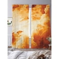 thumbnail image 2 of Burnt Orange Ombre Clouds Sheer Curtains 108 Inch Length 2 Panels Set, Modern Abstract Gradient Cloud Voile Window Treatment Semi Sheer Long Curtains Drapes for Bedroom/Living Room/Kitchen 52"x108"x2, 2 of 7