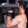 thumbnail image 4 of 1Pairs Weightlifting Training Gloves For Men Women Fitness Sports Body Building Gymnastics Gym(Style C,Black,L), 4 of 4