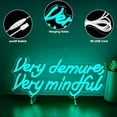 thumbnail image 5 of Very Demure, Very Mindful Neon Sign - Blue Neon Wall Art, Yoga Room Decor, Mindfulness Gift$$Tools & Hardware Other, 5 of 7
