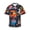 Circus Troupe, variant on Newspaper Pieces Men'S 3d Print Casual Button Down Shirts, Novelty Hawaiian Short Sleeves 3xl