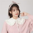 thumbnail image 6 of Solid Neckline Collar Shoulder Clothes Accessory White, 6 of 6