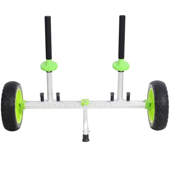 Sit On Top Kayak Cart, Heavy-Duty Plug-in Kayak Cart Dolly with 10 Inch PU Wheels,Width Adjustable