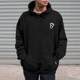 thumbnail image 4 of MHFRRA Sudaderas y Sudaderas para Hombre, Suéter Informal con Estampado, Sudadera con Capucha y Forro Cómodo para Uso Diario En Otoño E Invierno Negro, 4 of 5