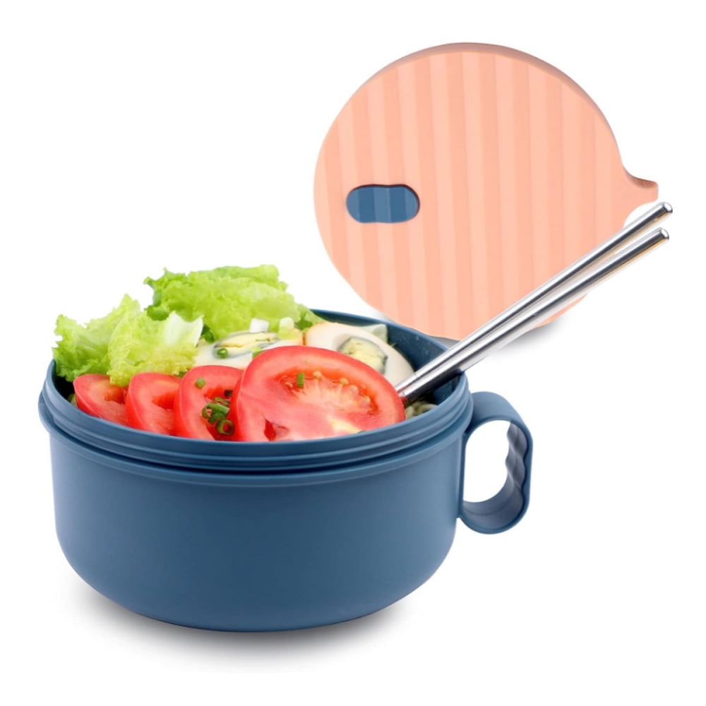 Ai Love Peace Microwave Ramen Bowl with Lid - Microwavable Noodle Cooker for Dorm Essentials, Ramen Maker, Microwave Safe Instant Noodles Soup Bowl