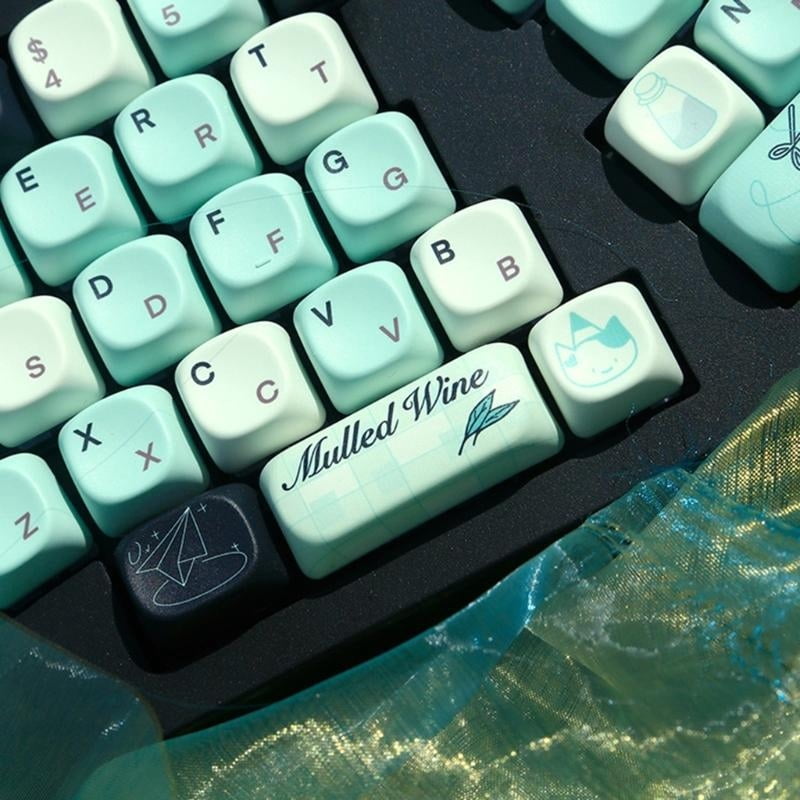 131 Keys PBT MOA Profile Keycaps Set Fantasy Summer Theme for GMK67 81 87 104 108 Mechanical Keyboards