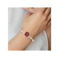 thumbnail image 4 of Stering Silver Rose Flower Flexible Bangle Bracelet, 4 of 5