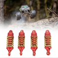thumbnail image 2 of 2024-4Pcs RC Car Shock Absorber Aluminum Alloy Stable High Elasticity Front Rear Shock Damper for TRAXXAS E Revo 1/16 RC Car Red, 2 of 5