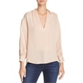 thumbnail image 1 of Joie Womens V-Neck Peasant Blouse, Pink, Small, 1 of 1