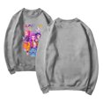 thumbnail image 3 of Pop cazadora para niña Printed Anime Print Long-Sleeved Sweatshirt 1*Top （Gray）, 3 of 3