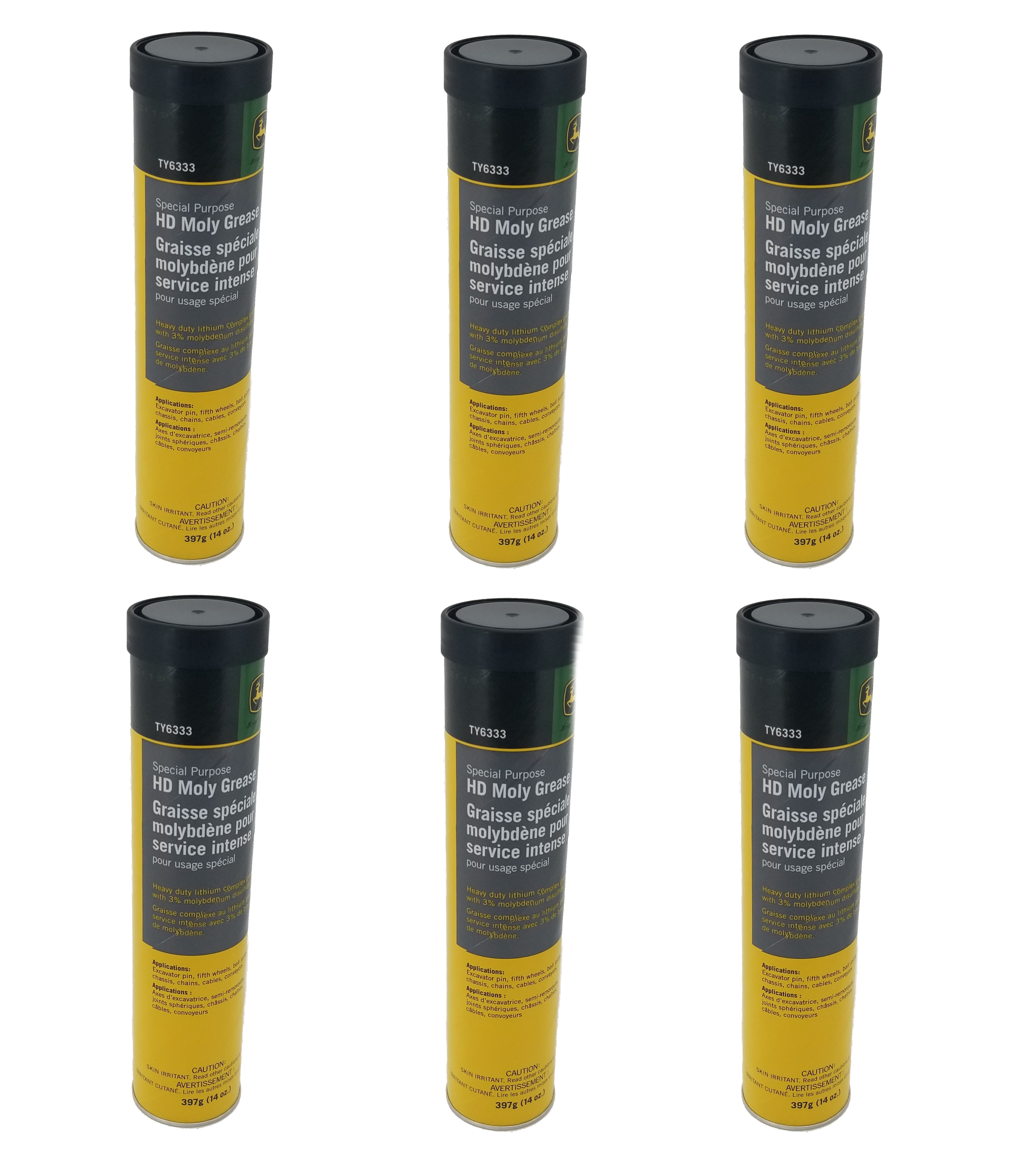 John Deere Original Equipment HD Moly Grease Grease (6PACK) TY6333