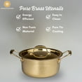 thumbnail image 2 of Swadeshi Blessings Exclusive Range Brass Pot/ Stock Pot for Cooking with Lid/Teflon-Free/Naturally Non-Stick Brass Utensils with Tin Coating (2 Litres), 2 of 9