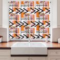 thumbnail image 2 of Ambesonne Geometric Kitchen Curtains, Grunge Shapes, 55"x39", Orange Pale Pink Black, 2 of 3