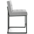 thumbnail image 2 of Modway Privy Black Stainless Steel Upholstered Fabric Counter Stool in Black Light Gray, 2 of 7