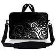 thumbnail image 1 of LSS Pochettes pour Ordinateur Portable (Fleurs Noir et Blanc), 1 of 4