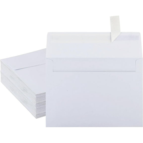 50 Pack White Envelopes, 5 x 7 Inch Envelopes,A7 Envelopes, Card Envelopes, Invitation Envelopes, Postcard Envelopes